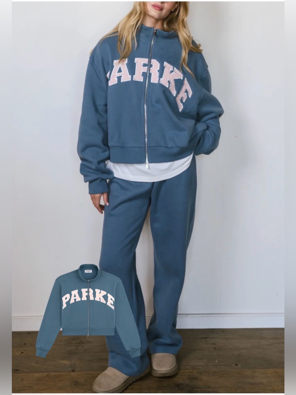 Parke Zip Up Varsity MockNeck S/M Fall: Hudson